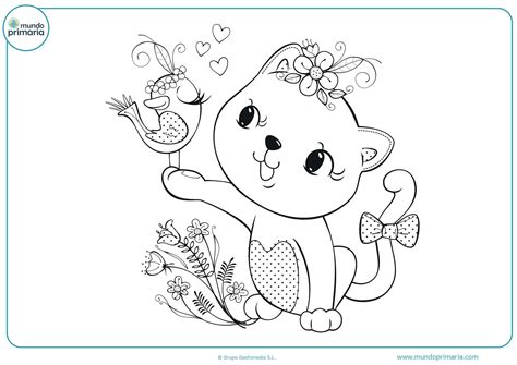 dibujos para colorear de animales tiernos|dibujos de gatos para colorear.